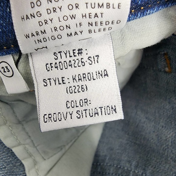 GRLFRND Button Fly Karolina High-Rise Skinny Jean in Groovy Situation Sz 23 - Picture 7 of 7